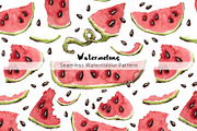 Watermelons Watercolor Pattern, a Pattern Graphic by Mazheika Store (Thumbnail 1 of 5)