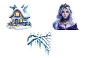 Watercolor Winter Snow Angel Clipart, an Illustration by Daily.Designs (Thumbnail 5 of 5)
