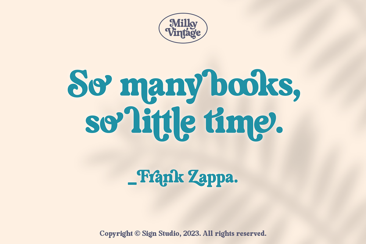Milky Vintage, a Serif Font by Sign Studio (Photo 9 of 15)