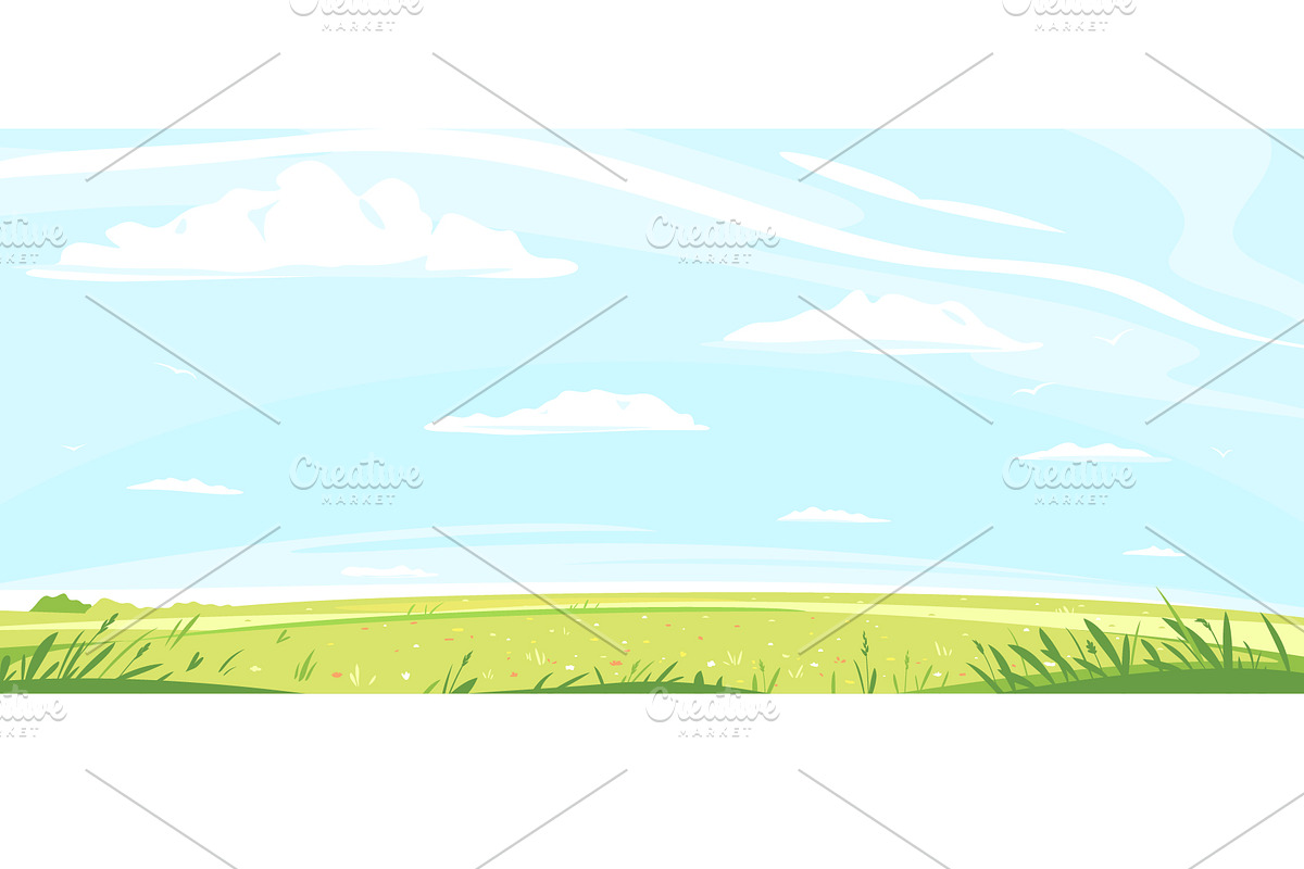 Summer green lawns with grass, a Healthcare Illustration by Oceloti (Photo 2 of 3)
