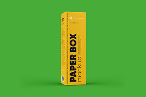 Paper Box Mockup 46x163mm