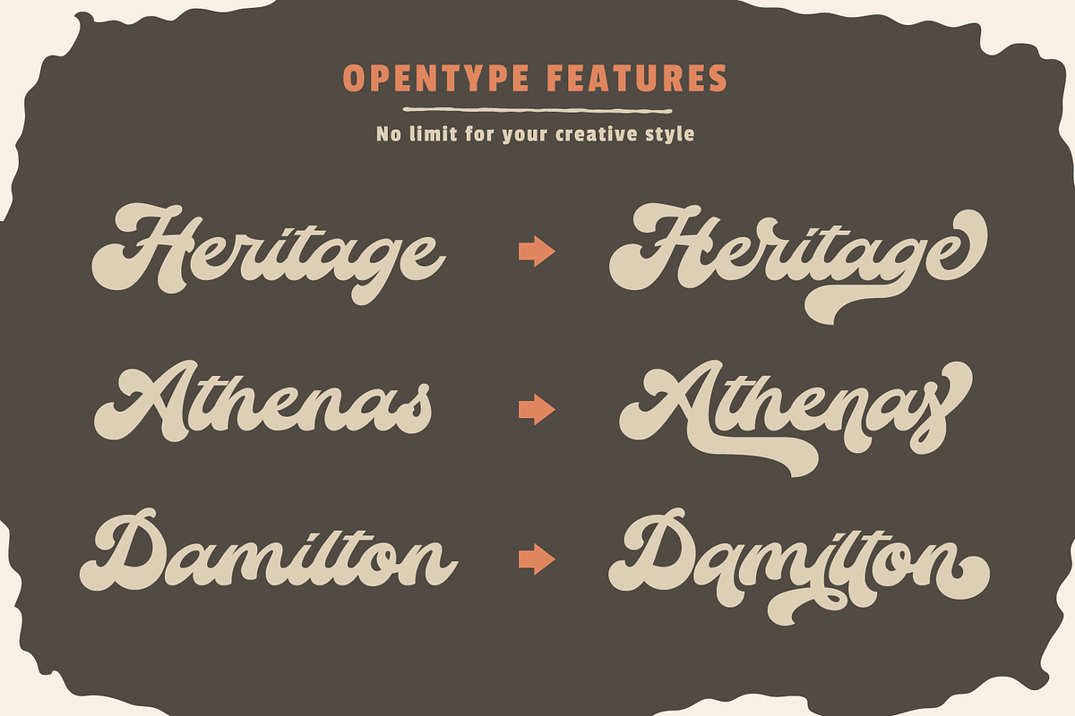 The Auratype | Retro Layered Font, a Script Font by Auratype (Photo 5 of 15)