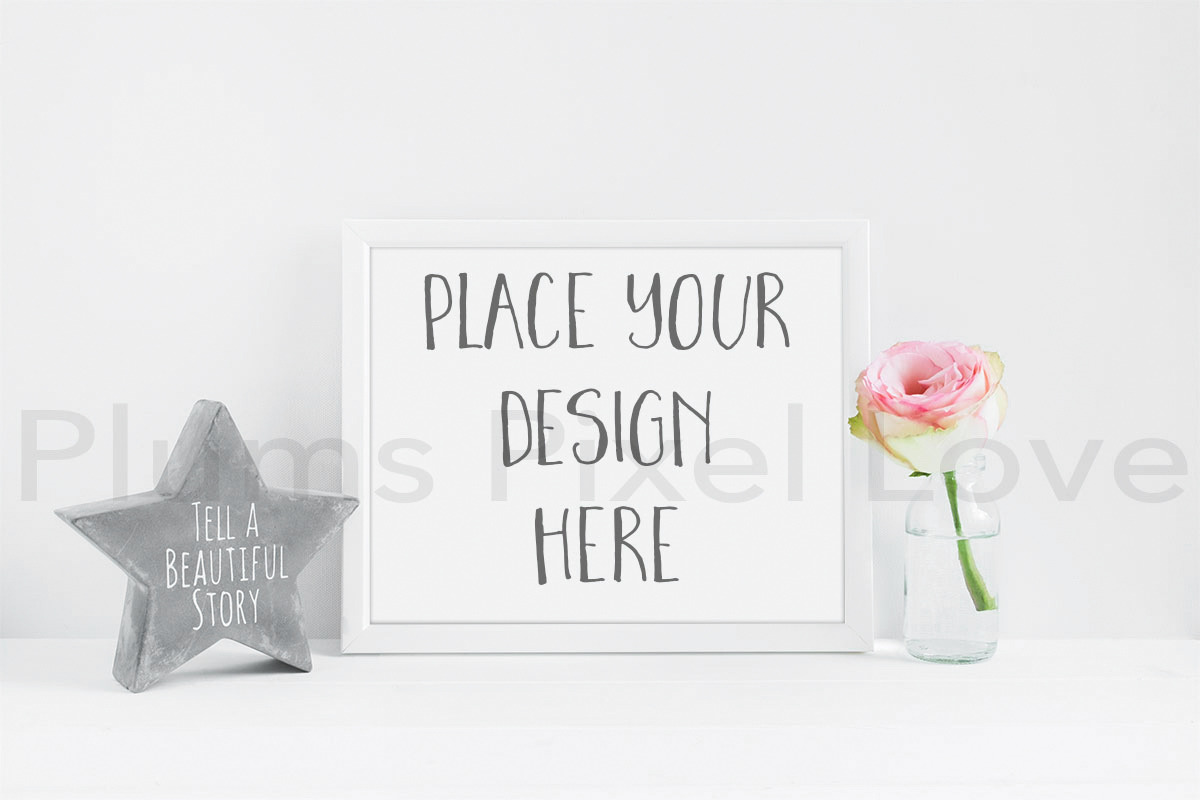 Floral Frame Mockups Mini Bundle, a Print Template by Plums Pixel Love (Photo 3 of 4)