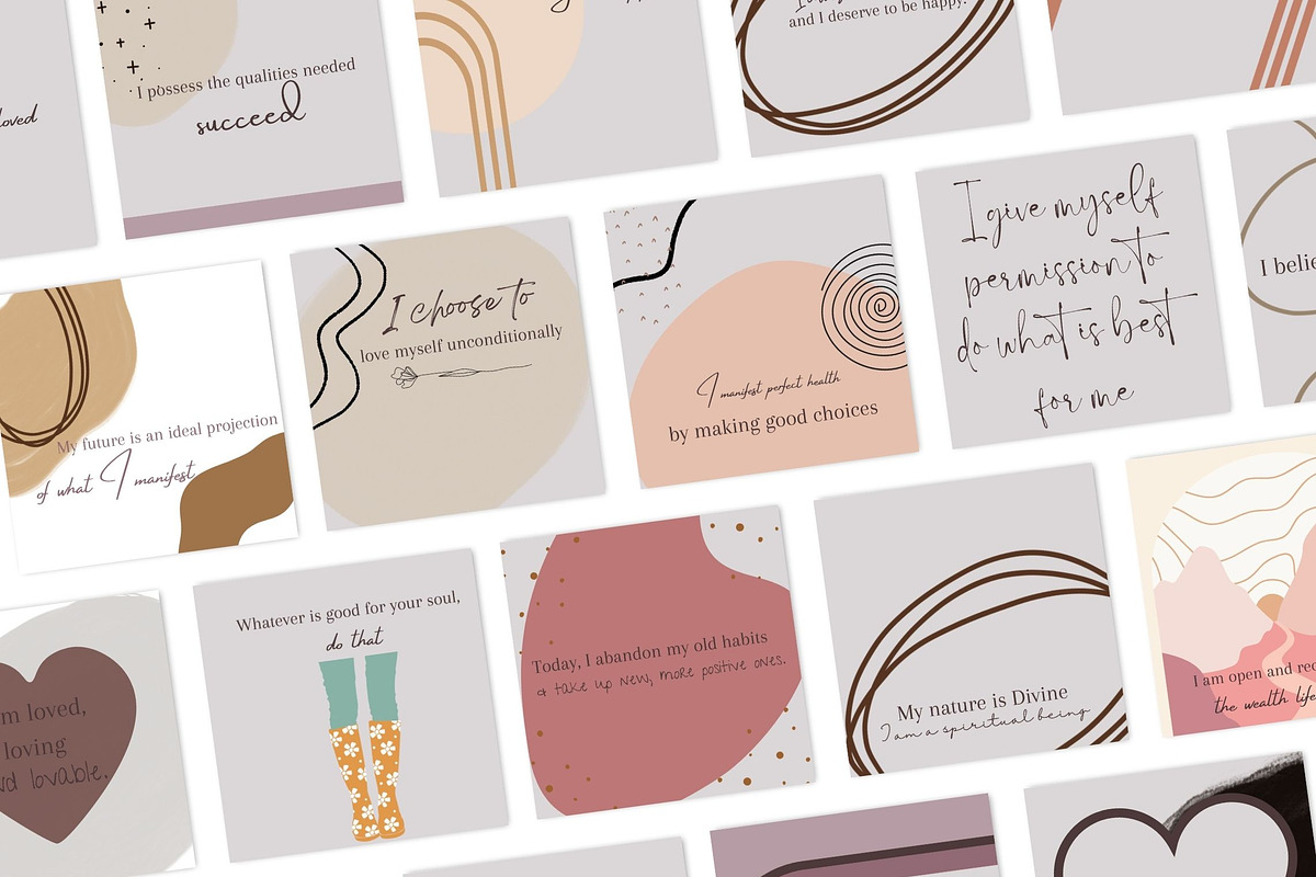 50 Boho Instagram Post Templates, a Design Template by Iampaulrose (Photo 8 of 8)