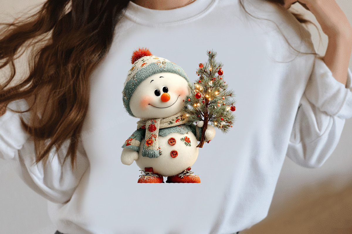 Whimsical Christmas Snowman Clipart, a Seasonal Illustration by Designworld (Photo 8 of 9)
