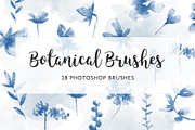 Botanical Watercolor PS Brushes, a Brush Add-On by Little Bean (Thumbnail 1 of 6)