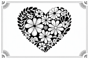 Elegant Black Floral Heart, an Illustration by Amazin_art (Thumbnail 3 of 16)