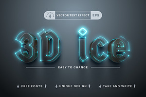 Glow Frost - Editable Text Effect