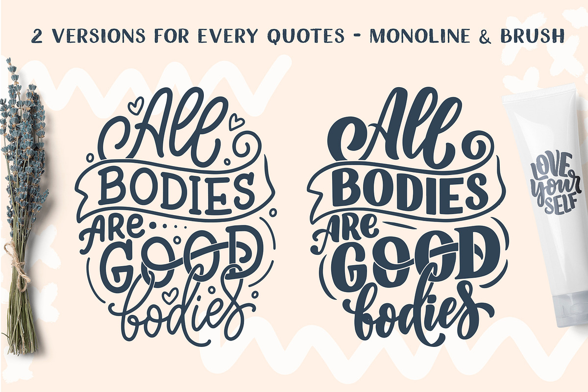 Body Positive - Lettering & Abstract, a Texture Illustration by Artlana