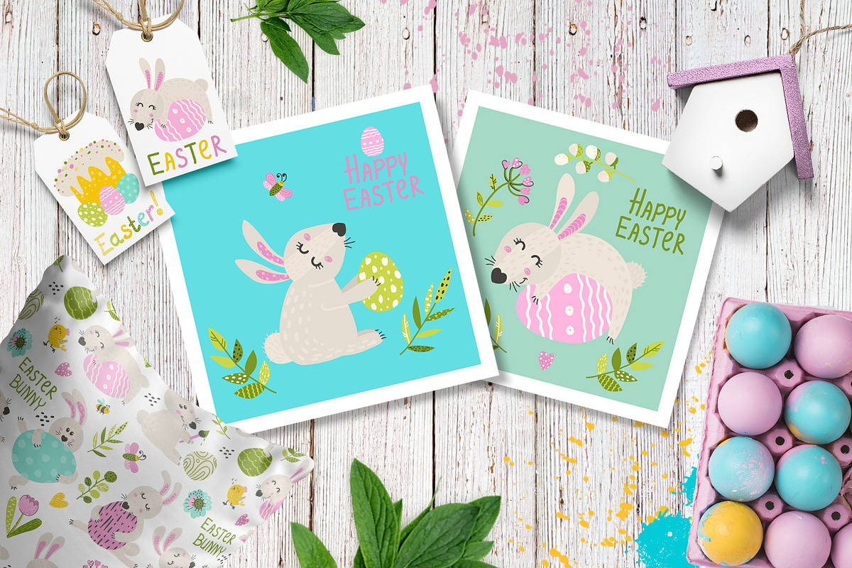 Easter Bunny, a Background Graphic by Nafanya (Photo 11 of 13)