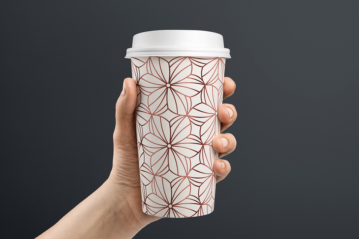 Rose Gold Geometric Floral Patterns, a Pattern Graphic by Artspace (Photo 4 of 4)