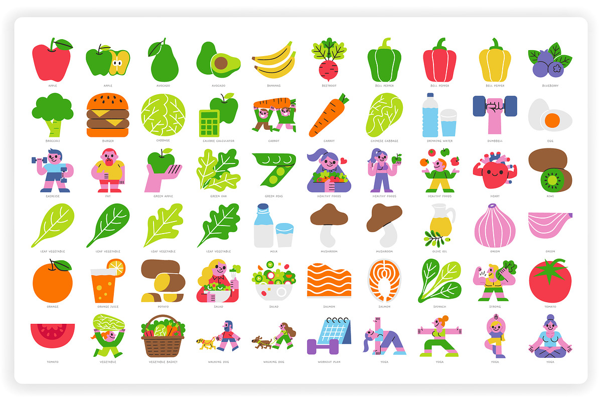 Healthy Foods, a Food Illustration by monkik (Photo 10 of 14)