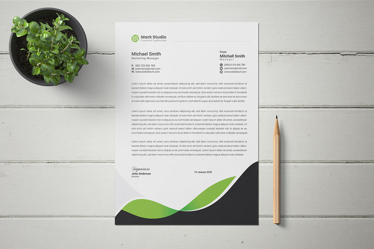 Letterhead, a Stationery Template by workclan24 (Photo 3 of 4)