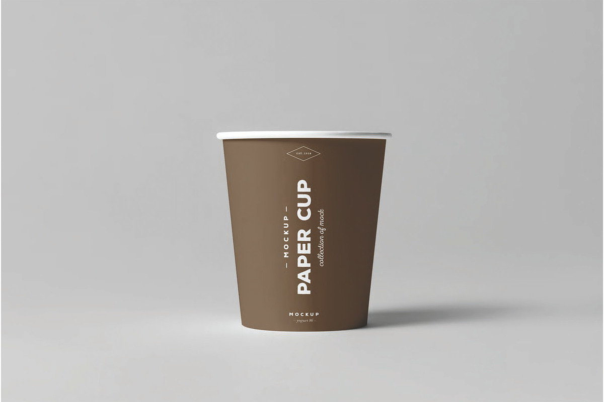Single Brown Paper Cup Mockup, a Cups & Container Mockup by DesignRushMarket (Photo 2 of 2)