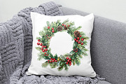 Watercolor Christmas wreaths PNG, a Decorative Illustration by dashtik (Thumbnail 2 of 5)
