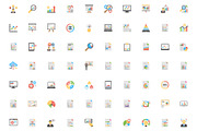 100 Business Analytics Flat Icons, a Duotone Icon by Creative Stall (Thumbnail 2 of 3)