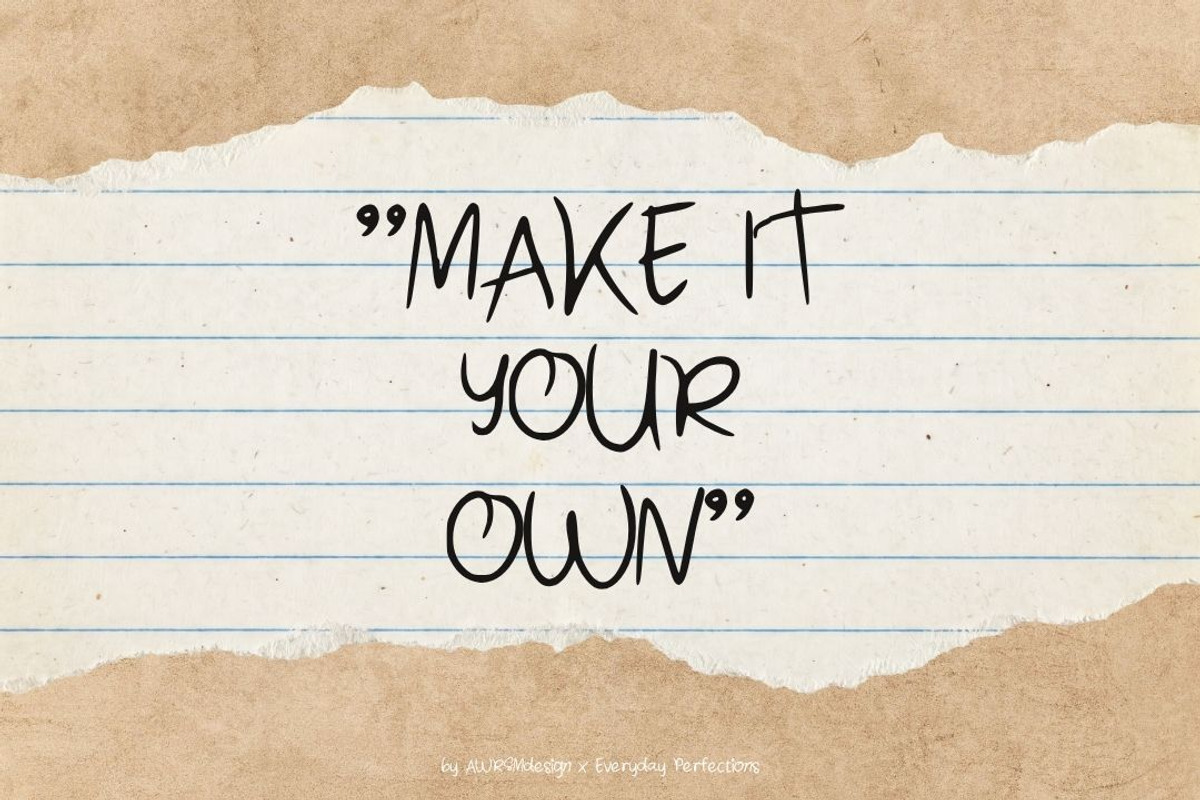Handies | Natural Handwriting Font, a Handwritten Font by Everyday Perfection (Photo 4 of 5)