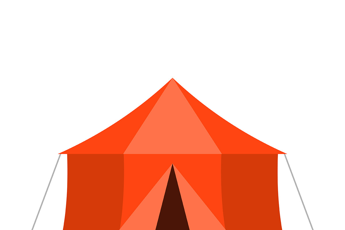 Hiking and Camping Tents Vector Set, an Illustration by Alex Krugli (Photo 12 of 13)