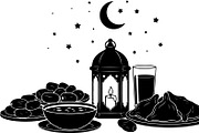50 Ramadan Iftar Silhouette Bundle, an Illustration by Gfx_Store (Thumbnail 3 of 49)