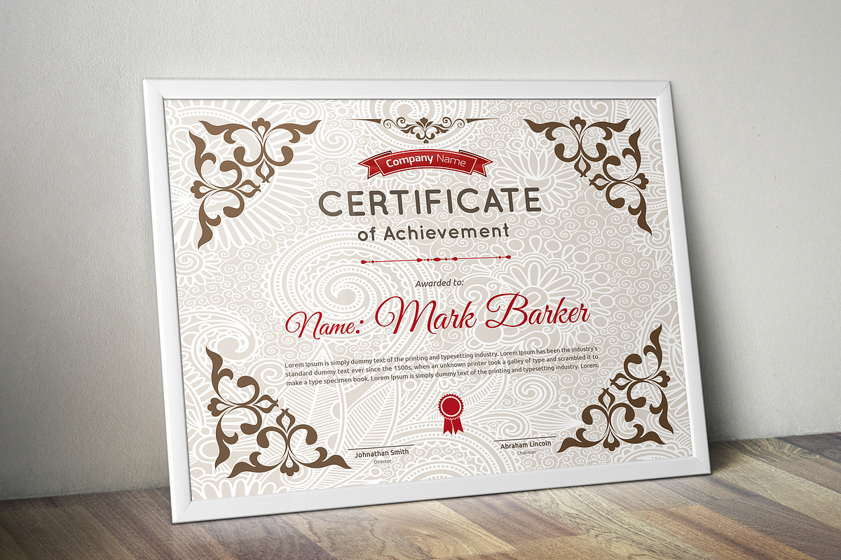 Certificate Word | PSD | AI, a Stationery Template by Curve Design (Photo 1 of 2)