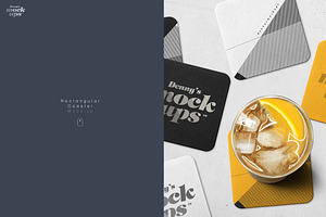 Square Coaster Mockup