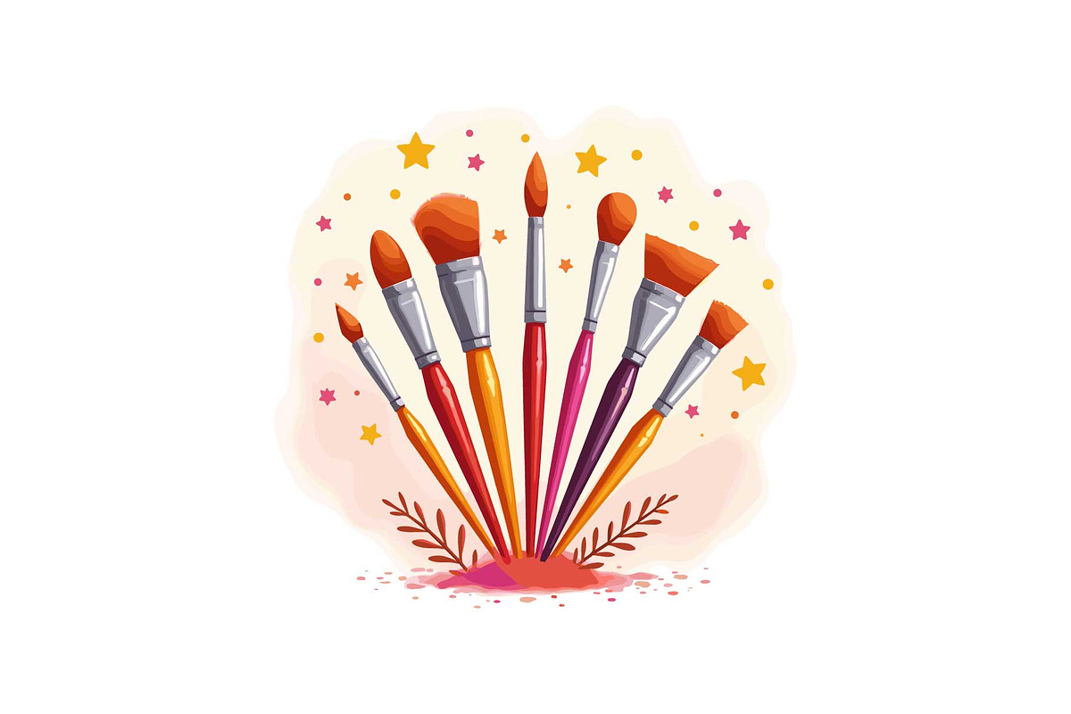 Art Brushes, Books, and School Time, an Object Graphic by Gfx_Store (Photo 8 of 13)