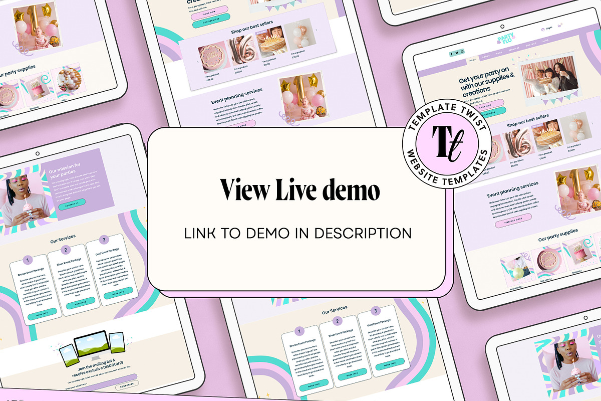 Balloon business website template, a Wix Template by Template Twist Shop (Photo 3 of 10)