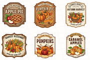Autumn Vintage Labels Sublimation, an Illustration by OK Design (Thumbnail 3 of 3)
