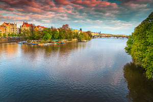 Beautiful spring panorama in Prague, an Architecture Photo by Alpine Dreams