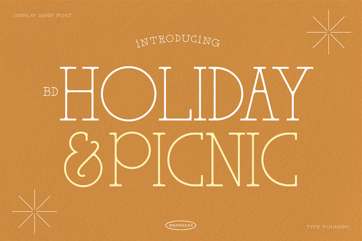 BD Holiday & Picnic, a Slab Serif Font by Brandear Design (Photo 1 of 16)