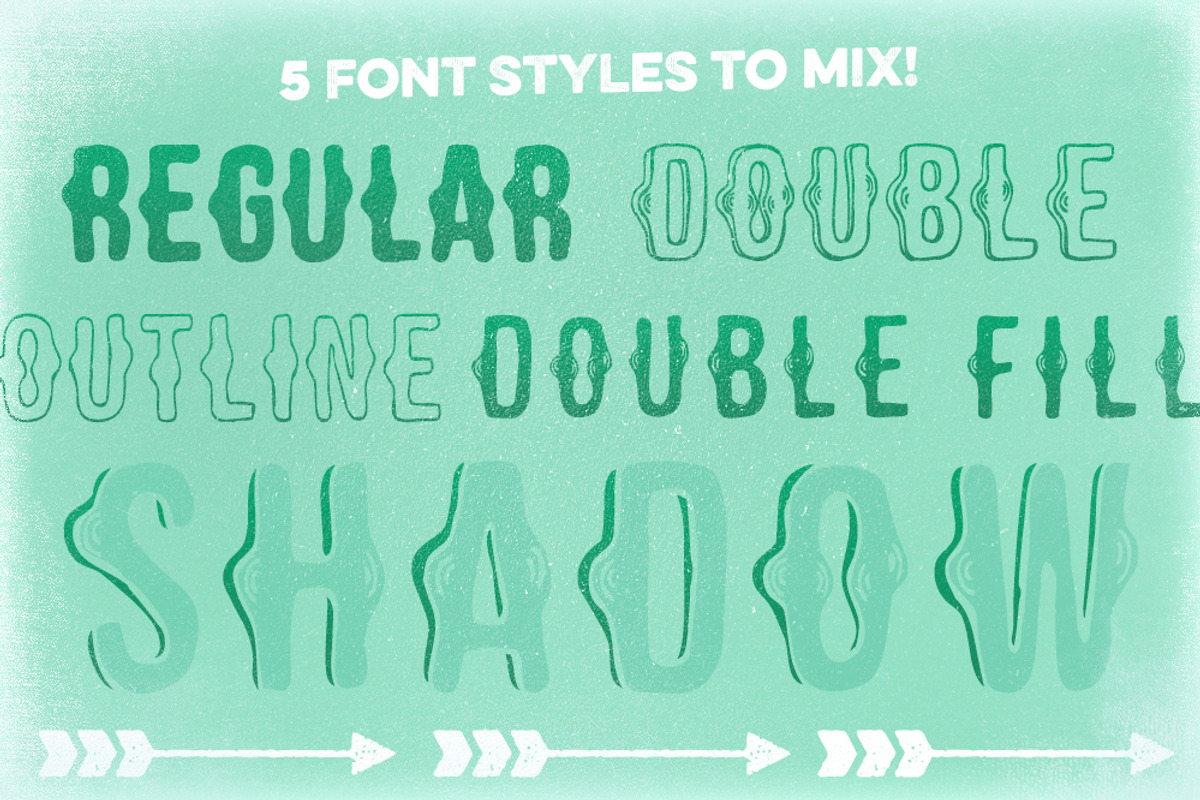 [30% off!] Shaken Font 5 Styles, a Font by Frisk Shop (Photo 2 of 5)