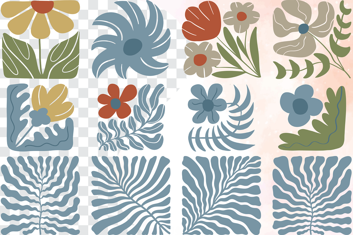 Groovy Earth Tone Flower PNG Set, an Object Graphic by Flourish Spark (Photo 2 of 10)