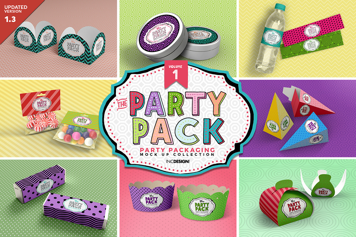 Vol.1 Party Packaging Mockups, a Cups & Container Mockup by INCDesign (Photo 1 of 18)