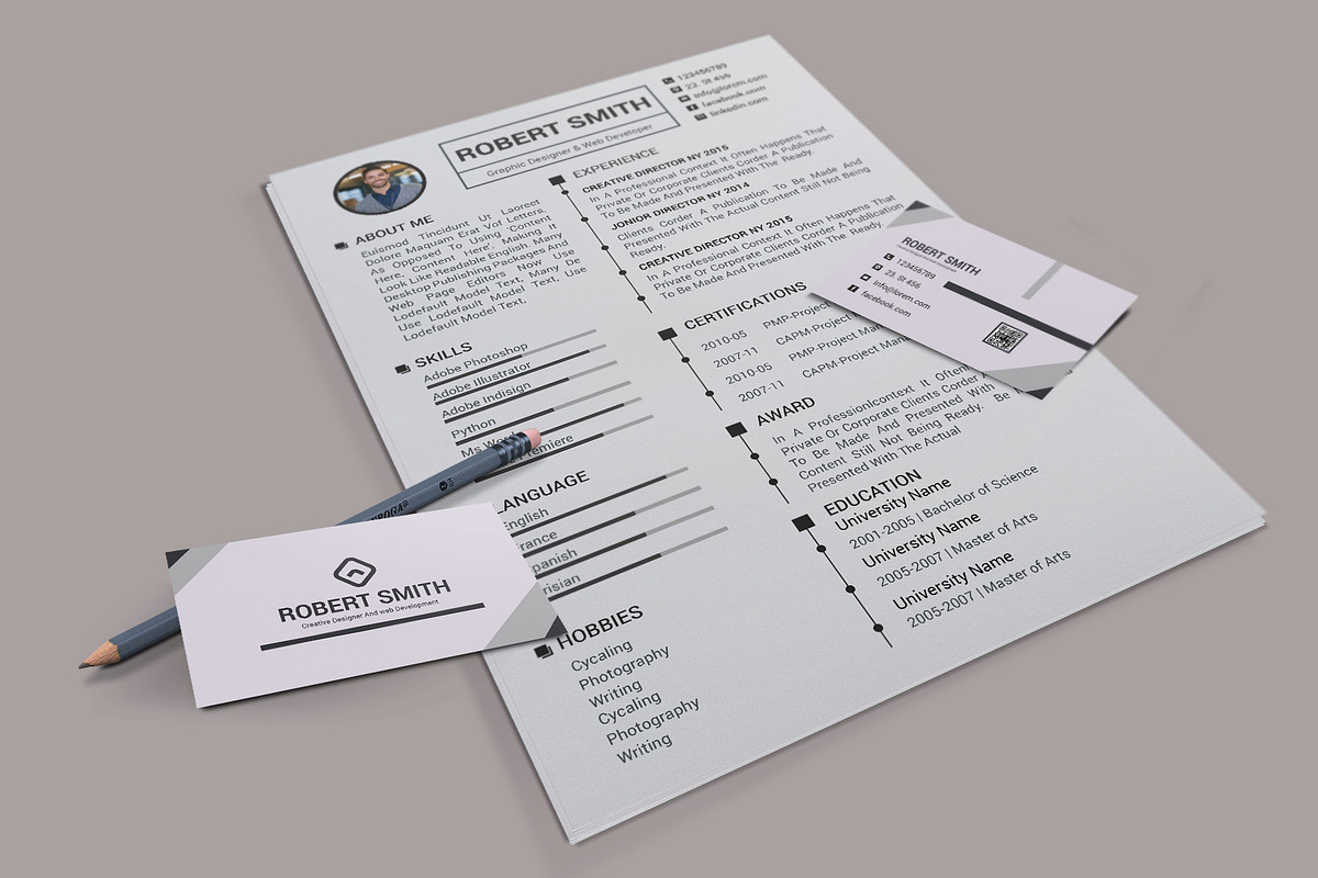 Clean Resume/CV, a Resume Template by designvillage (Photo 4 of 14)