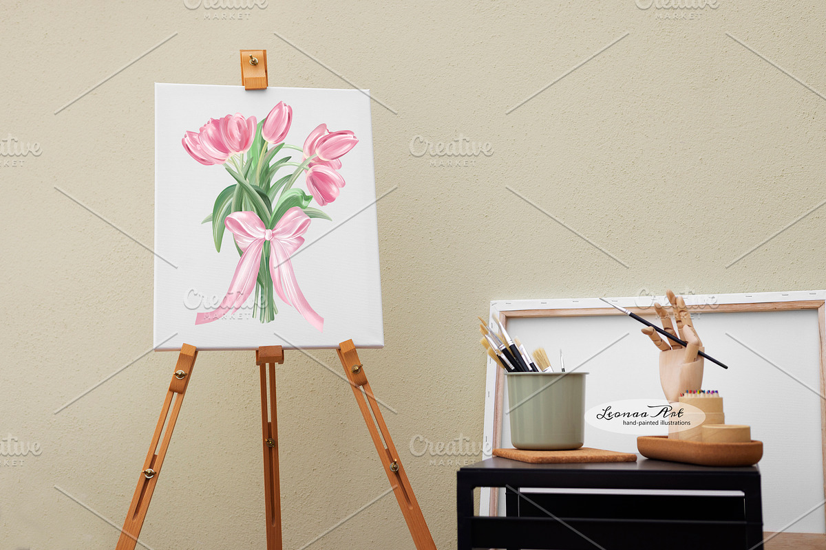 Tulips Clipart Set, a Seasonal Illustration by Leonaa art (Photo 7 of 8)