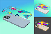 iPhone 13 pro clear/frosted case, an iPhone Mockup by Colatudo Store (Thumbnail 5 of 9)
