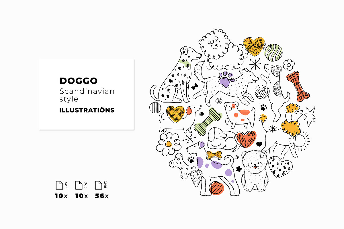 Dog illustrations, an Animal Illustration by adehoidar (Photo 1 of 10)