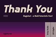 Bagshot – A Bold Futuristic Font, a Sans Serif Font by Drizy (Thumbnail 9 of 9)