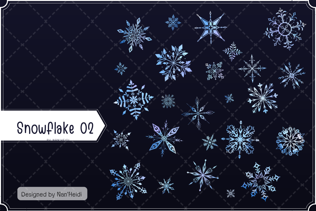 28 Snowflake 02 NHD, a Brush Add-On by Nan'Heidi (Photo 4 of 4)