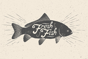 Fresh Fish. Vector Illustration