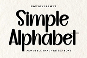 Simple Alphabet, a Script Font by FreshTypeINK (Thumbnail 1 of 8)
