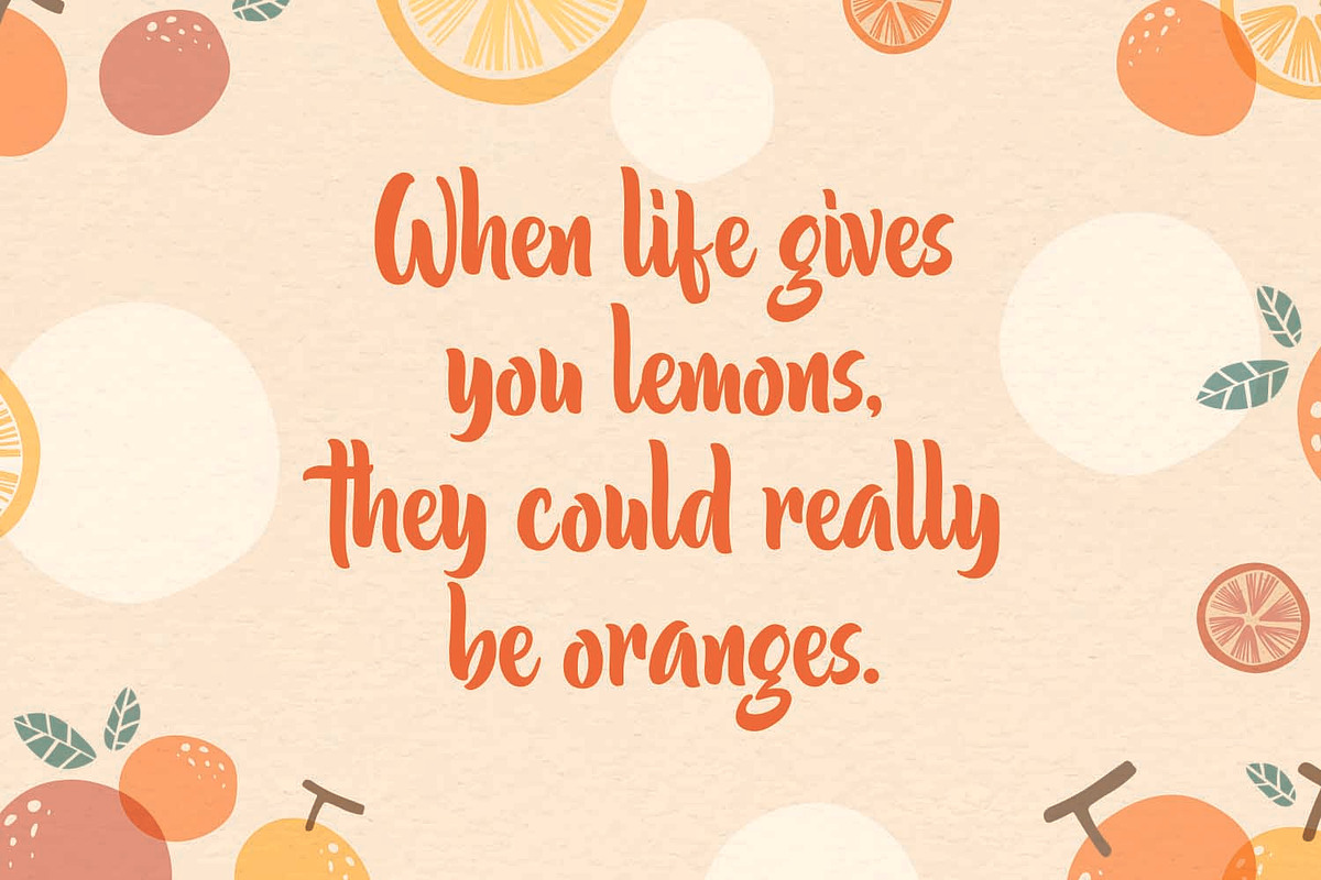 Orange Lemonade, a Font by Mozatype (Photo 6 of 13)