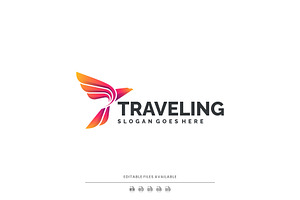 Modern Colorful Traveling Bird Logo, a Branding & Logo Template by Artnivora.Std