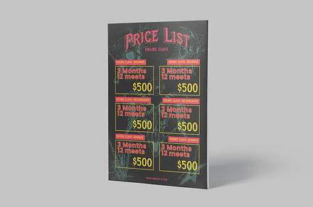 Musician Class - Pricelist, a Card Template by Esensifiksi.studio