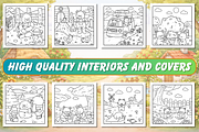 Bold & Easy Village Friends Coloring, an Animal Illustration by Neon Studio (Thumbnail 2 of 3)