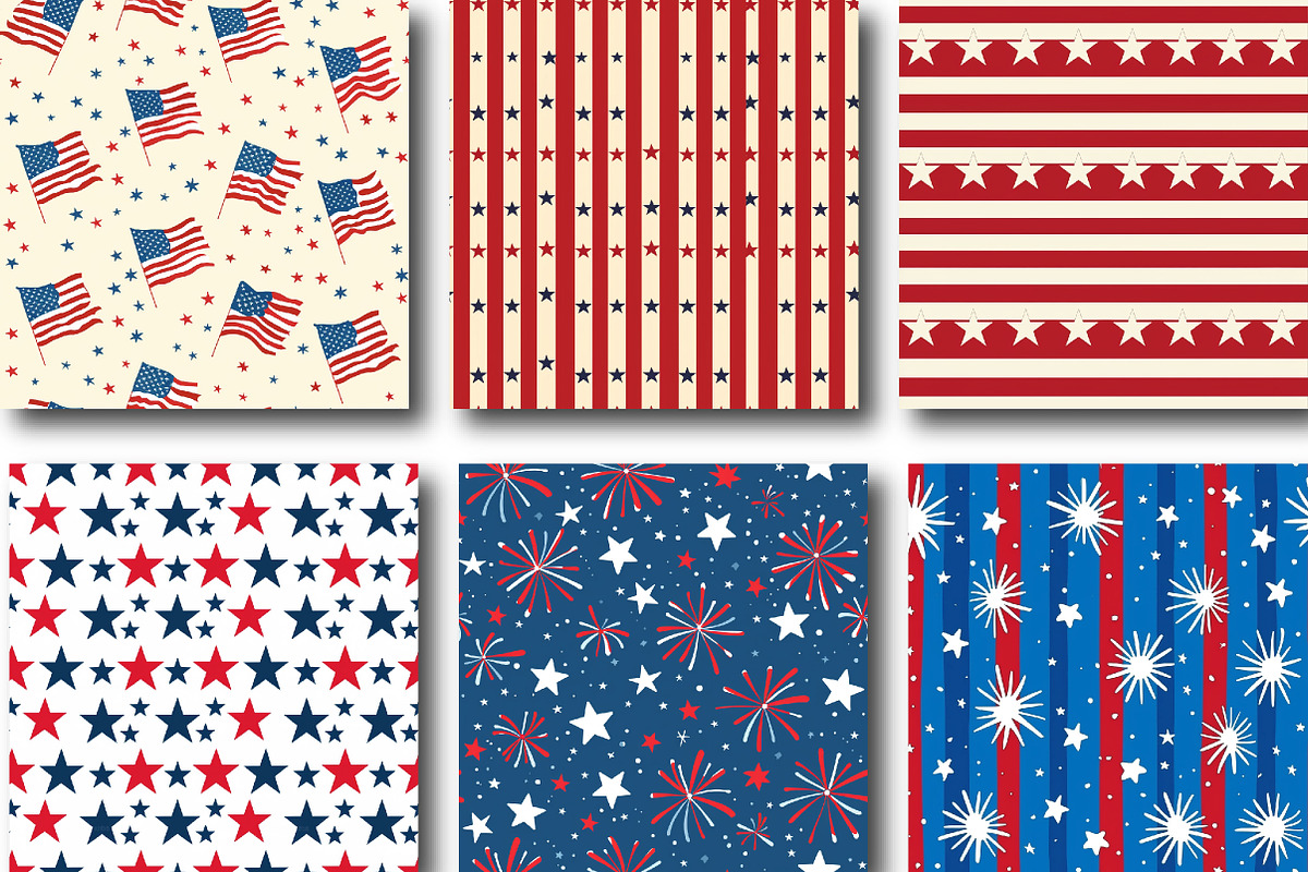 Fourth of July Seamless Pattern, a Pattern Graphic by DreamCafeArt (Photo 6 of 7)