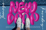 Teenage Yellow Star – 3D SVG Font, a Sans Serif Font by TeenageFoundry (Thumbnail 5 of 6)