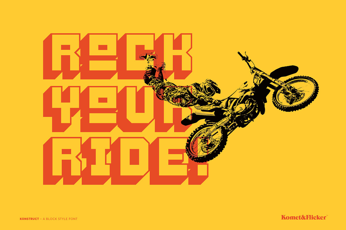 KONSTRUCT - A Block Style Font, a Sans Serif Font by Komet & Flicker (Photo 15 of 15)