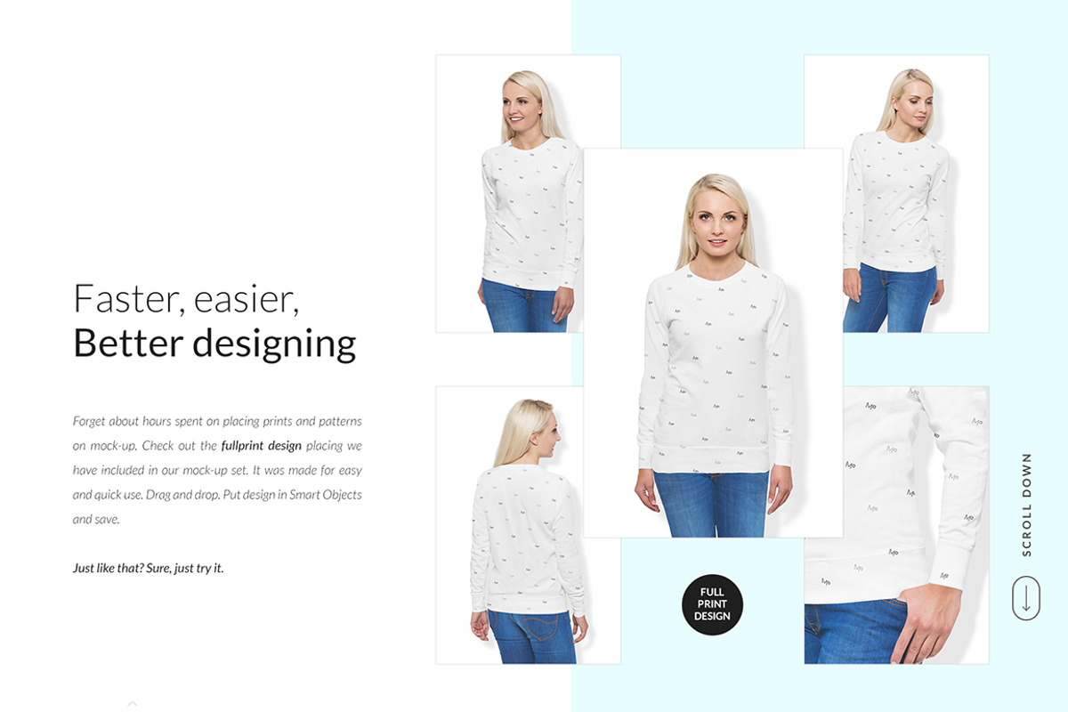 Women Sweatshirt Mock-ups Set DEMO, a Books & Magazine Mockup by Apparel_Mockups (Photo 7 of 24)