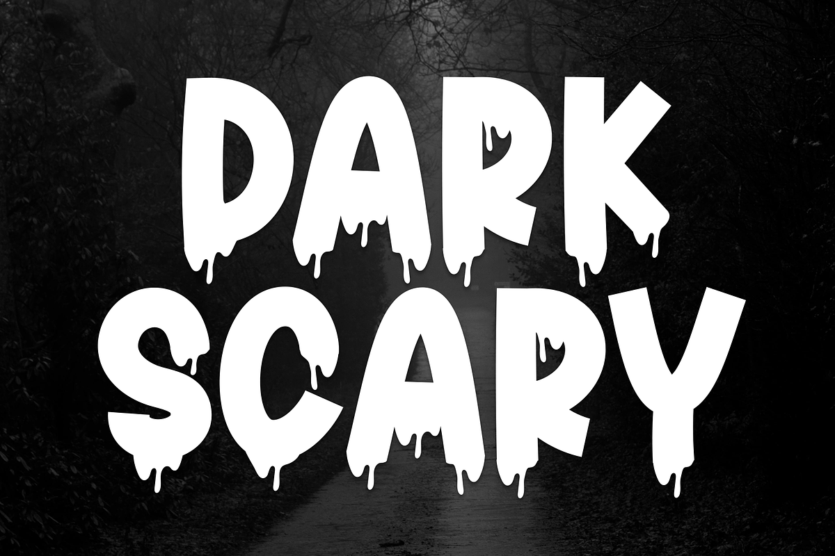 Dark Scary | Script Font, a Script Font by Scratchones (Photo 1 of 8)